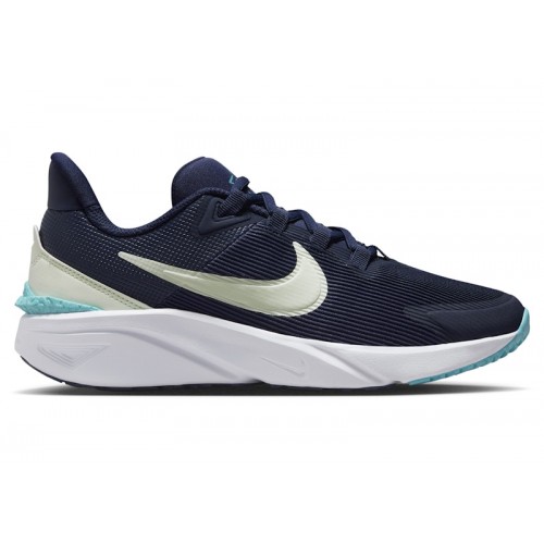 Кроссы Nike Star Runner 4 Midnight Navy Dusty Cactus White Volt Tint (GS) - подростковая сетка размеров