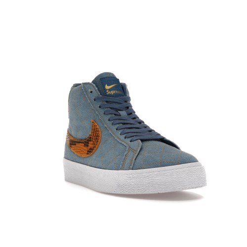 Кроссы Nike SB Blazer Mid QS Supreme Denim - мужская сетка размеров