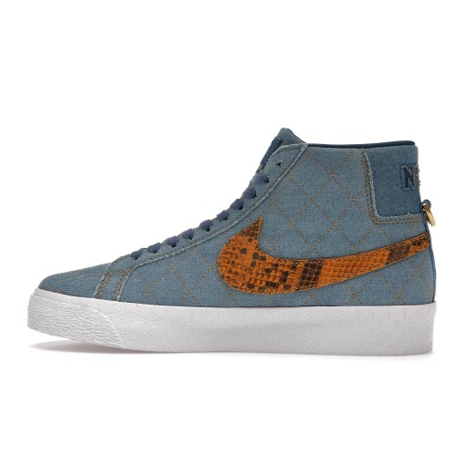 Кроссы Nike SB Blazer Mid QS Supreme Denim - мужская сетка размеров