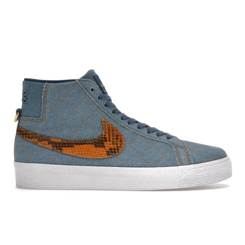 Кроссы Nike SB Blazer Mid QS Supreme Denim - мужская сетка размеров