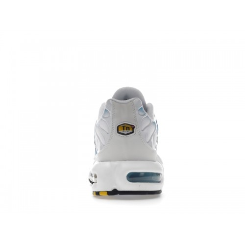 Кроссы Nike Air Max Plus Spray Paint Swoosh White Blue - мужская сетка размеров