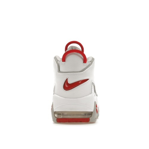 Кроссы Nike Air More Uptempo 96 White Grey Fog University Red - мужская сетка размеров