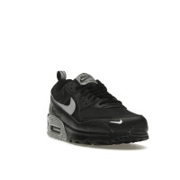 Nike Air Max 90 Black Metallic Silver Mini Swoosh