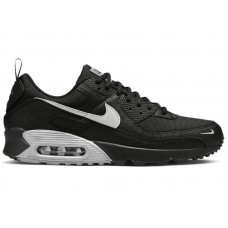 Кроссовки Nike Air Max 90 Black Metallic Silver Mini Swoosh