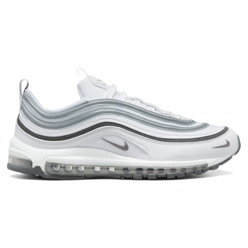 Nike Air Max 97 White Metallic Silver - мужская сетка размеров