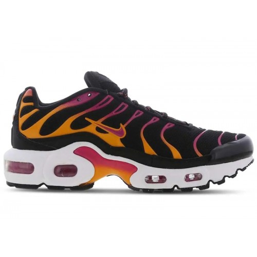 Кроссы Nike Air Max Plus Black Active Pink (GS) - подростковая сетка размеров