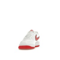 Подростковые Nike Air Force 1 White Habanero Red Mini Swoosh (GS)