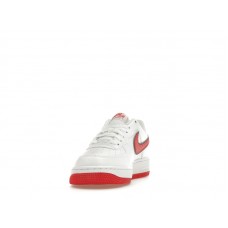 Подростковые Nike Air Force 1 White Habanero Red Mini Swoosh (GS)