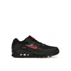 Подростковые кроссовки Nike Air Max 90 Black Habanero Red (GS)