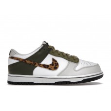 Подростковые кроссовки Nike Dunk Low Olive Leopard (GS)