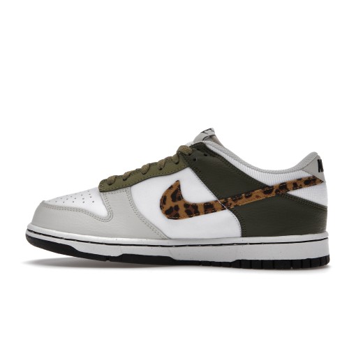 Кроссы Nike Dunk Low Olive Leopard (GS) - подростковая сетка размеров