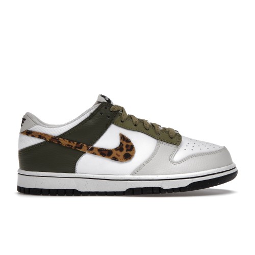 Кроссы Nike Dunk Low Olive Leopard (GS) - подростковая сетка размеров