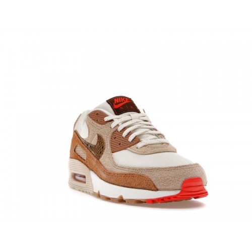 Кроссы Nike Air Max 90 SE Pale Ivory Snakeskin Swoosh (W) - женская сетка размеров