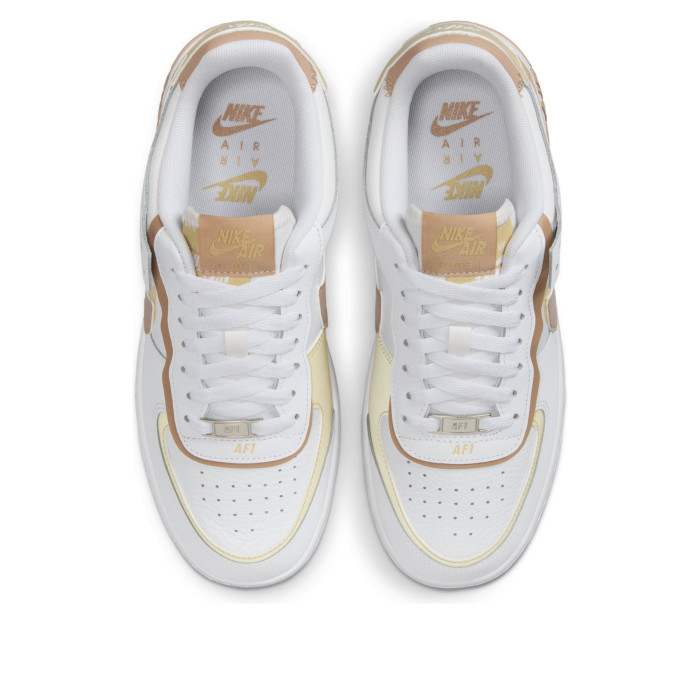 Nike Air Force 1 Low Shadow White Team Gold Rattan (W) - женская сетка размеров Nike Air Force 1 Low Shadow White Team Gold Rattan (W) - женская сетка размеров