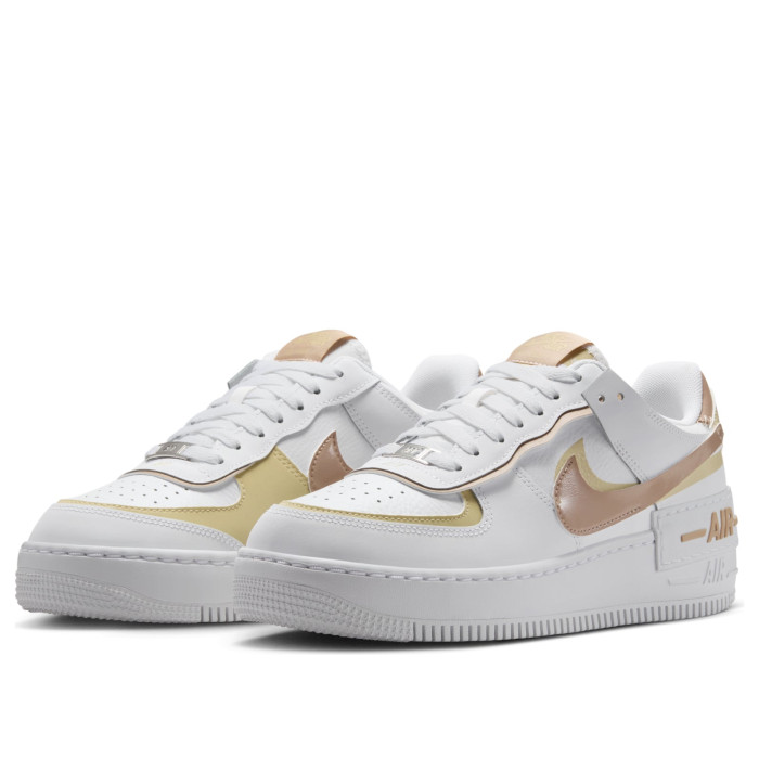Nike Air Force 1 Low Shadow White Team Gold Rattan (W) - женская сетка размеров Nike Air Force 1 Low Shadow White Team Gold Rattan (W) - женская сетка размеров