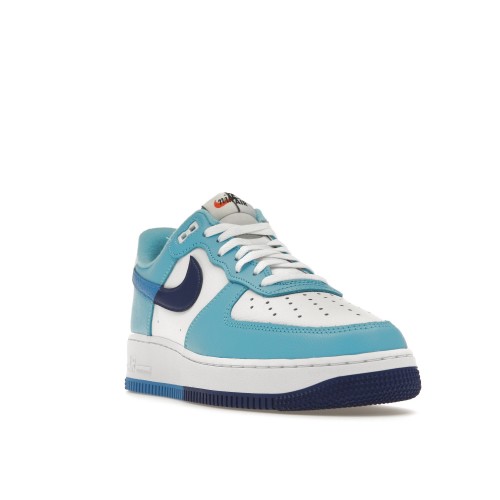 Кроссы Nike Air Force 1 Low 07 LV8 Split Light Photo Blue Deep Royal - мужская сетка размеров