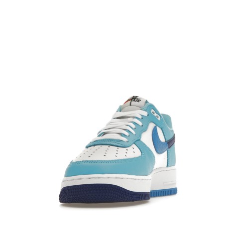 Кроссы Nike Air Force 1 Low 07 LV8 Split Light Photo Blue Deep Royal - мужская сетка размеров