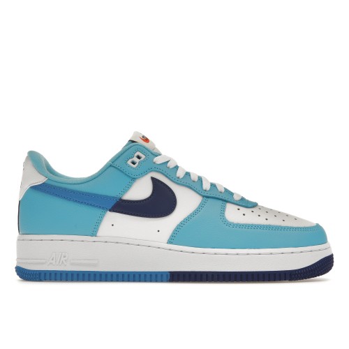 Кроссы Nike Air Force 1 Low 07 LV8 Split Light Photo Blue Deep Royal - мужская сетка размеров