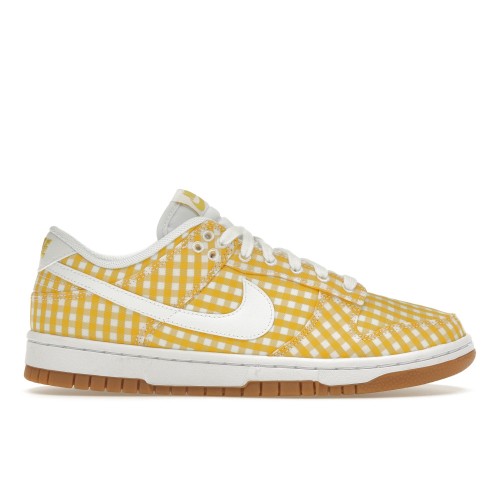 Кроссы Nike Dunk Low Yellow Gingham (W) - женская сетка размеров