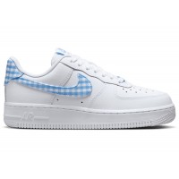 Кроссовки Nike Air Force 1 Low 07 Essential White University Blue Gingham