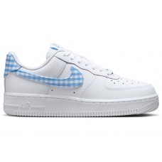 Кроссовки Nike Air Force 1 Low 07 Essential White University Blue Gingham