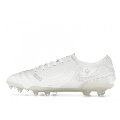 Nike Tiempo Legend 10 Elite FG Triple White - мужская сетка размеров