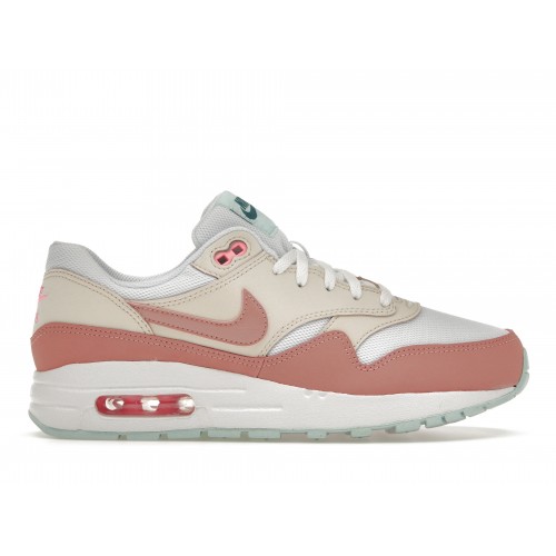 Кроссы Nike Air Max 1 Red Stardust Guava Ice (GS) - подростковая сетка размеров