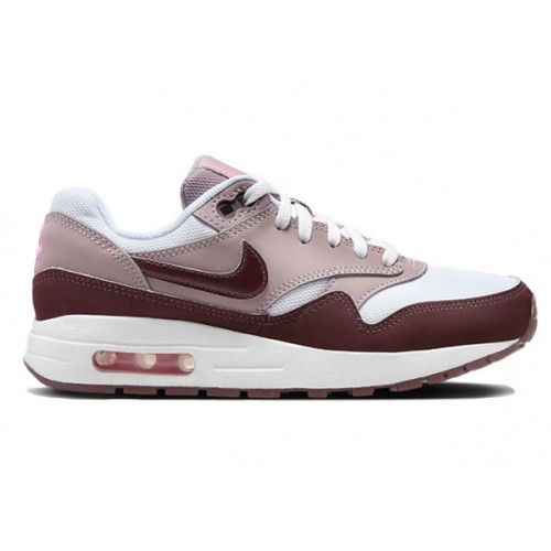 Кроссы Nike Air Max 1 Light Violet Burgundy Crush (GS) - подростковая сетка размеров