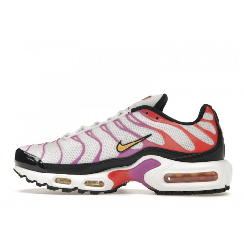 Кроссы Nike Air Max Plus White Red Magenta (W) - женская сетка размеров