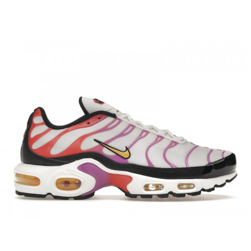 Кроссы Nike Air Max Plus White Red Magenta (W) - женская сетка размеров