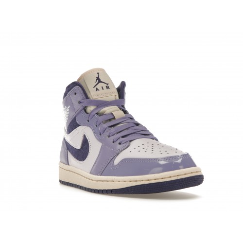 Кроссы Jordan 1 Mid SE Chenille Sky J Light Purple (W) - женская сетка размеров