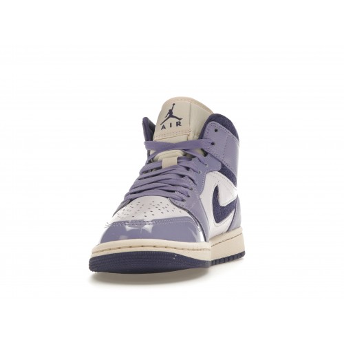 Кроссы Jordan 1 Mid SE Chenille Sky J Light Purple (W) - женская сетка размеров