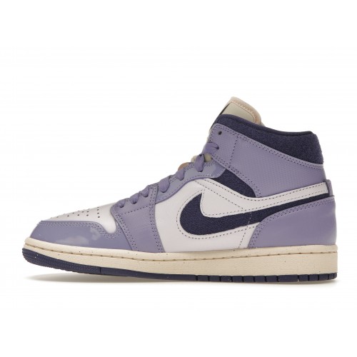 Кроссы Jordan 1 Mid SE Chenille Sky J Light Purple (W) - женская сетка размеров
