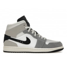 Кроссовки Jordan 1 Mid SE Craft White Cement Grey Black