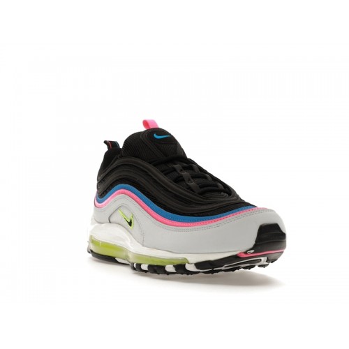 Кроссы Nike Air Max 97 Neon Black White - мужская сетка размеров