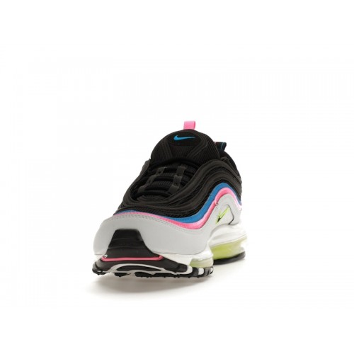 Кроссы Nike Air Max 97 Neon Black White - мужская сетка размеров