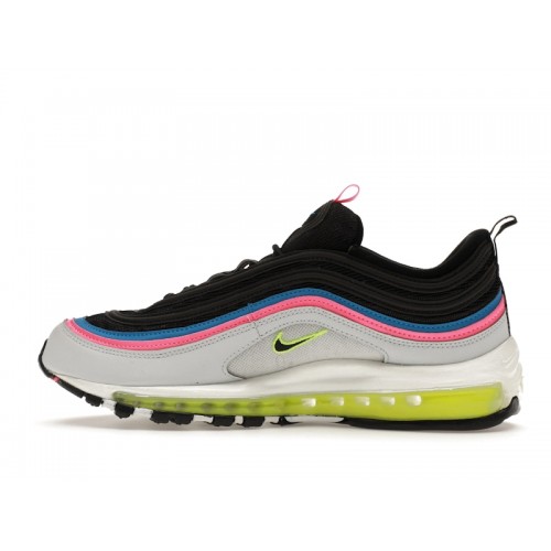 Кроссы Nike Air Max 97 Neon Black White - мужская сетка размеров