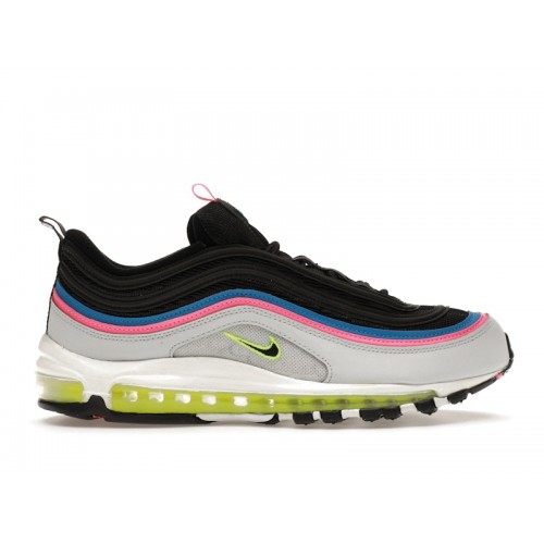 Кроссы Nike Air Max 97 Neon Black White - мужская сетка размеров