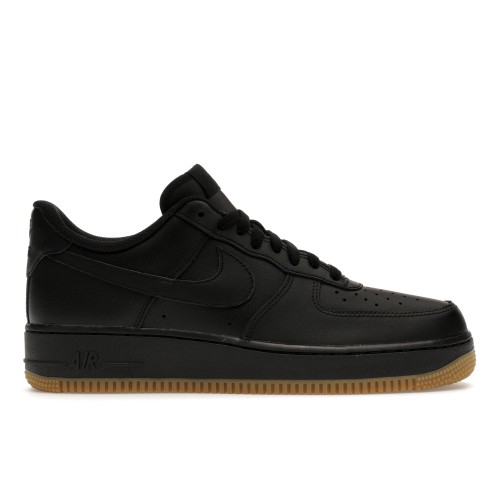 Кроссы Nike Air Force 1 Low 07 Black Gum (2022) - мужская сетка размеров