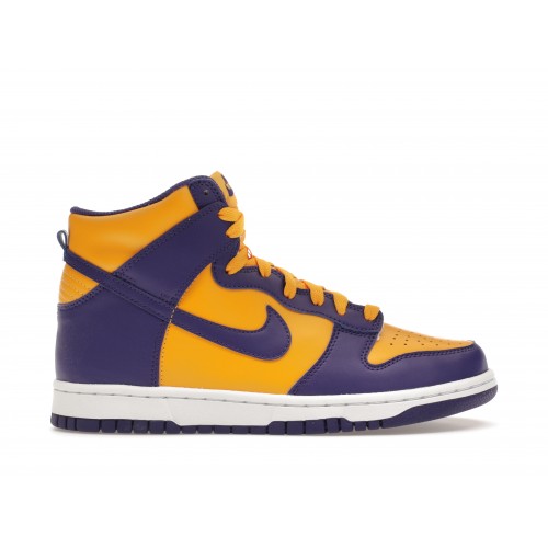 Кроссы Nike Dunk High Lakers (GS) - подростковая сетка размеров