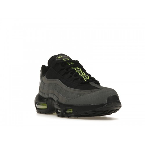 Кроссы Nike Air Max 95 Grey Black Volt - мужская сетка размеров