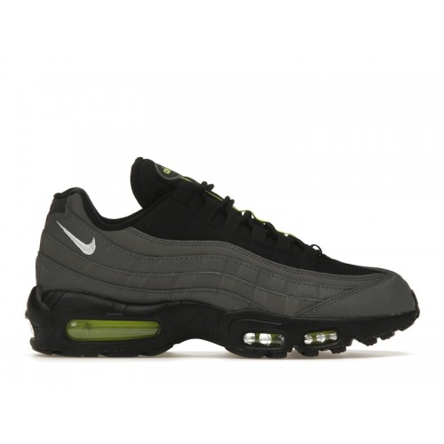 Кроссы Nike Air Max 95 Grey Black Volt - мужская сетка размеров