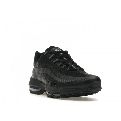 Кроссы Nike Air Max 95 Ultra Black Medium Ash - мужская сетка размеров