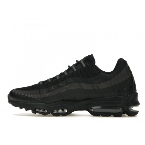 Кроссы Nike Air Max 95 Ultra Black Medium Ash - мужская сетка размеров