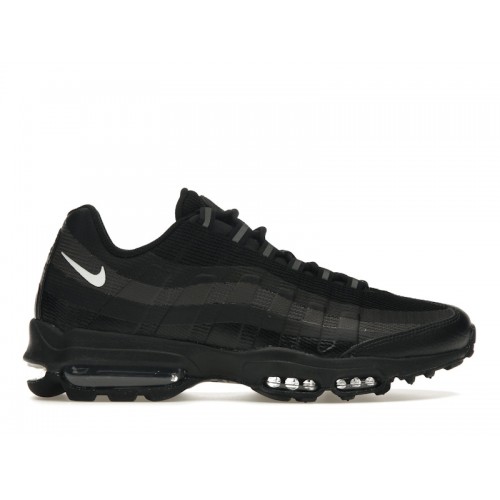 Кроссы Nike Air Max 95 Ultra Black Medium Ash - мужская сетка размеров