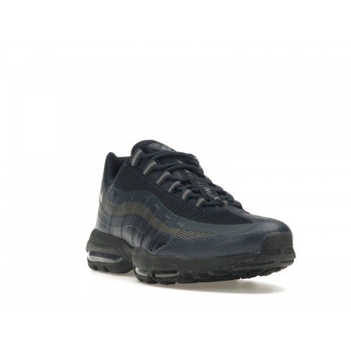 Кроссы Nike Air Max 95 Ultra Midnight Navy Grey - мужская сетка размеров