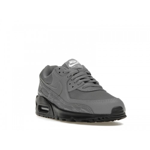 Кроссы Nike Air Max 90 Cool Grey Reflective - мужская сетка размеров