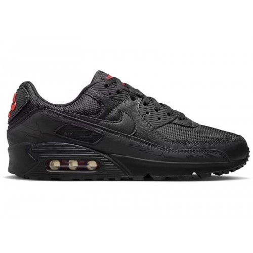 Кроссы Nike Air Max 90 Black Reflective - мужская сетка размеров