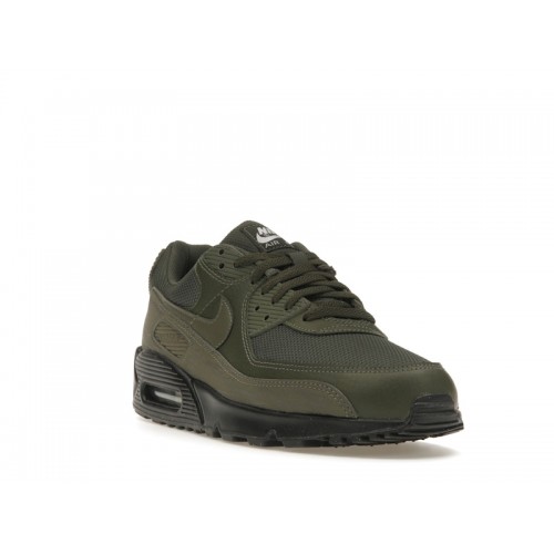 Кроссы Nike Air Max 90 Olive Black Reflective - мужская сетка размеров