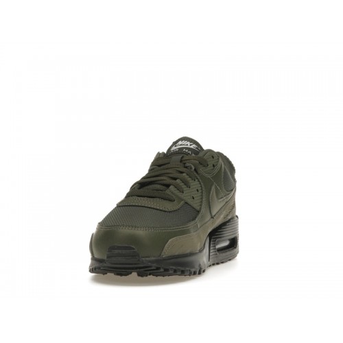 Кроссы Nike Air Max 90 Olive Black Reflective - мужская сетка размеров